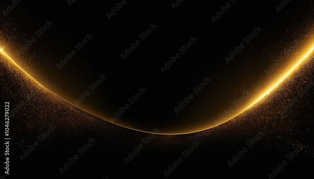 Aufkleber digital particles wave flow gold color with bokeh abstract motion background concept 63