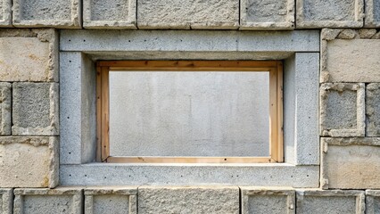 reinforced concrete flat lintel for window and door opening High Angle