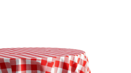 red and white picnic blanket