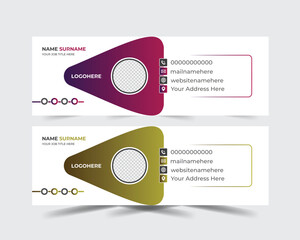 New concept email signature design, modern layout