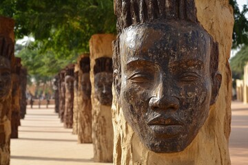 Burkina Faso - Ouagadougou. African Sculpture in the Capital Square