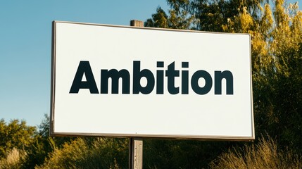 Fototapeta premium Ambition Billboard: Motivational Message 