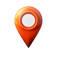 3D GPS Location Pin Icon isolated on white background