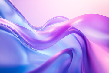 Naklejka premium Abstract Fluid Shape with Blue and Purple Gradient - 3D Futuristic Design with Smooth Curves