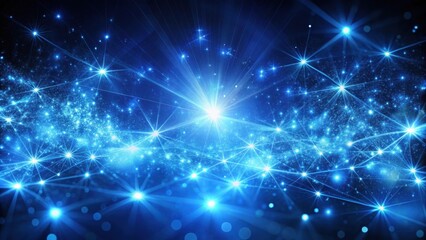 Blue glowing abstract structures created by magical sparkles of light , magical, sparkles, light, abstract, structures