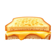 Melted cheddar grilled cheese sandwich, golden crust, savory comfort food, perfect for a quick meal or snack, rich and indulgent flavor