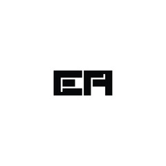 Obraz premium EA monogram logo design letter text name symbol monochrome logotype alphabet character simple logo