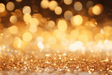 Obraz premium Sparkling golden bokeh background for celebrations and events