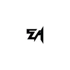 Obraz premium EA monogram logo design letter text name symbol monochrome logotype alphabet character simple logo