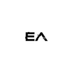 EA monogram logo design letter text name symbol monochrome logotype alphabet character simple logo