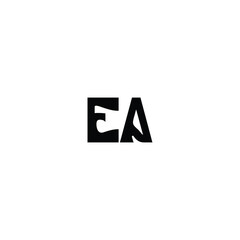 EA monogram logo design letter text name symbol monochrome logotype alphabet character simple logo