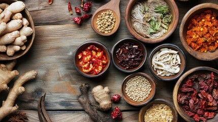 Fototapeta premium Holistic healing doctor in China providing comprehensive treatment using traditional medicine.