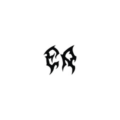 Fototapeta premium EA monogram logo design letter text name symbol monochrome logotype alphabet character simple logo