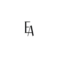 EA monogram logo design letter text name symbol monochrome logotype alphabet character simple logo