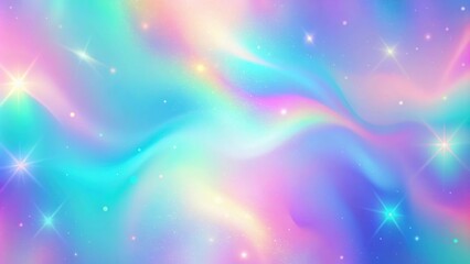Fototapeta premium Holographic pastel gradient with light soft pink, purple, very peri teal colors transitions on a multicolored background, holographic
