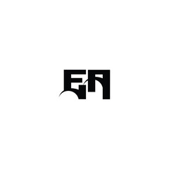 Obraz premium EA monogram logo design letter text name symbol monochrome logotype alphabet character simple logo