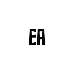 Fototapeta premium EA monogram logo design letter text name symbol monochrome logotype alphabet character simple logo