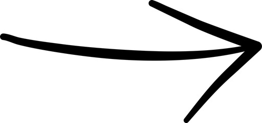 Simple Curved Arrow Vector Illustration – Bold Black Directional Arrow in Minimalist Style for Presentations, Infographics, and Design Elements