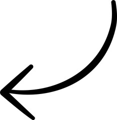 Bold Curved Arrow Vector Illustration in Circular Direction, Perfect for Presentations, Infographics, and Graphic Design Elements