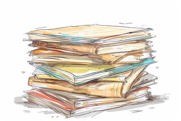 Piles of paperwork waiting to be sorted out