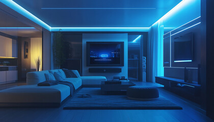 Fototapeta premium Minimalist and unique interior design in the house