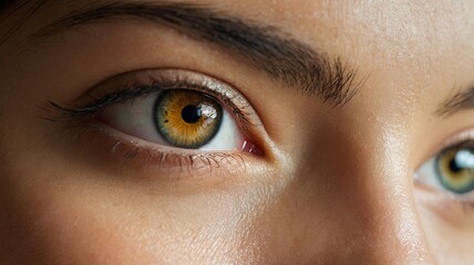 Obraz premium Women eye, macro photo of beautiful women eyes.