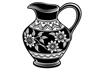 A vector, illustration for a China porcelain, pottery, vase, pitcher