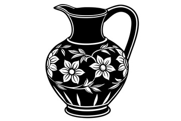 A vector, illustration for a China porcelain, pottery, vase, pitcher