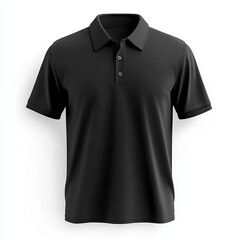 prealistic high quality color black polo shirt mockup 