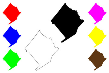 Colorado County, Texas (Counties in Texas, United States of America,USA, U.S., US) map vector illustration, scribble sketch Colorado map