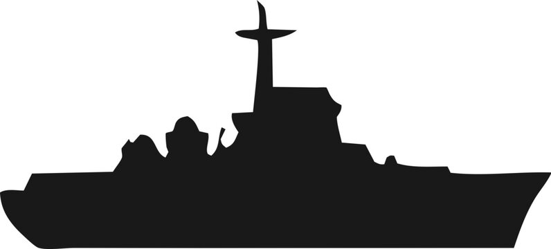 recommend clip art: Military warship. Fighter navy ship silhouette. Military vessels icon vector. Battleship