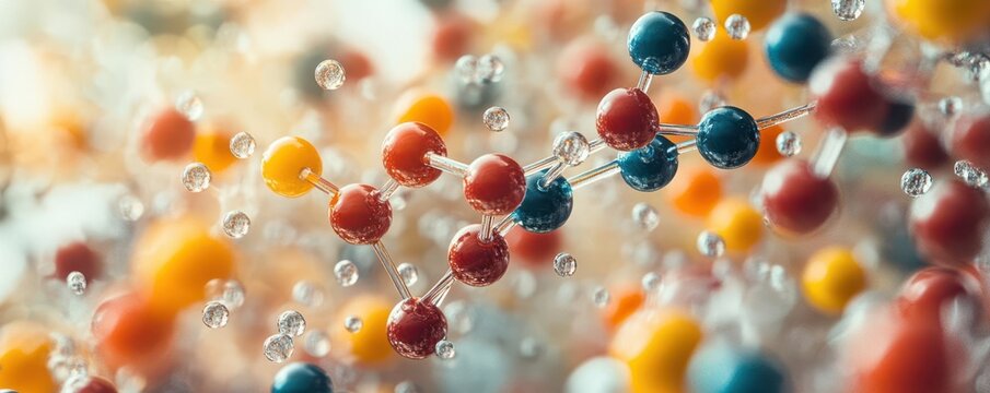 Molecular models of sugar breakdown by enzymes, glucose metabolism, food chemistry