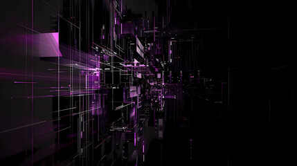 Abstract dark purple technology background illustration design.