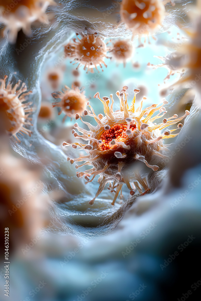 Poster a microscopic journey into the intricate world of viruses exploring their structures and functions