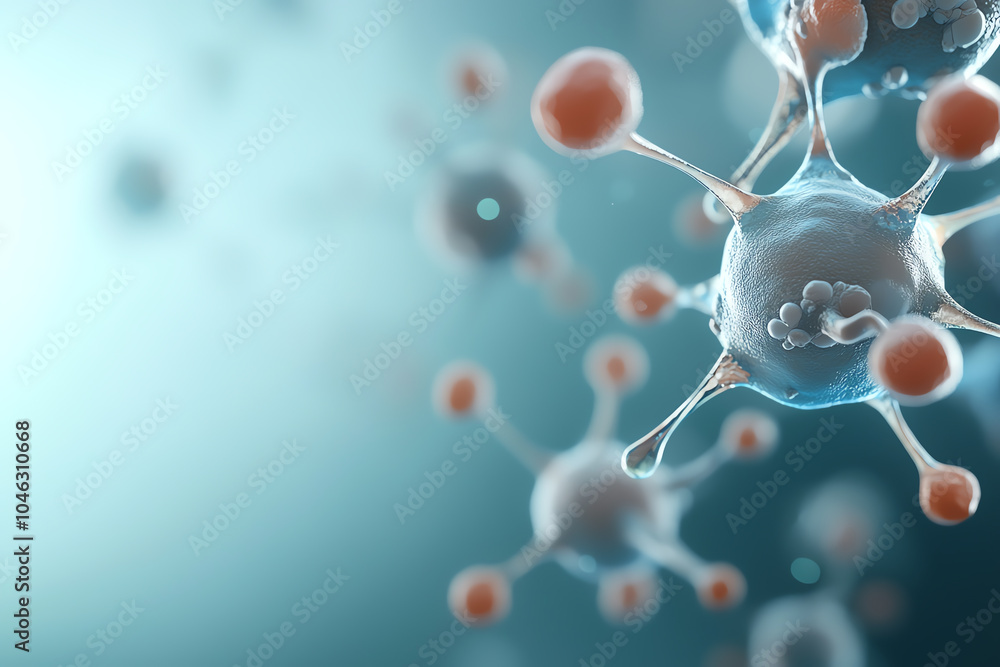 Poster exploring the intricate world of microorganisms a close-up on cellular structures and their impact o