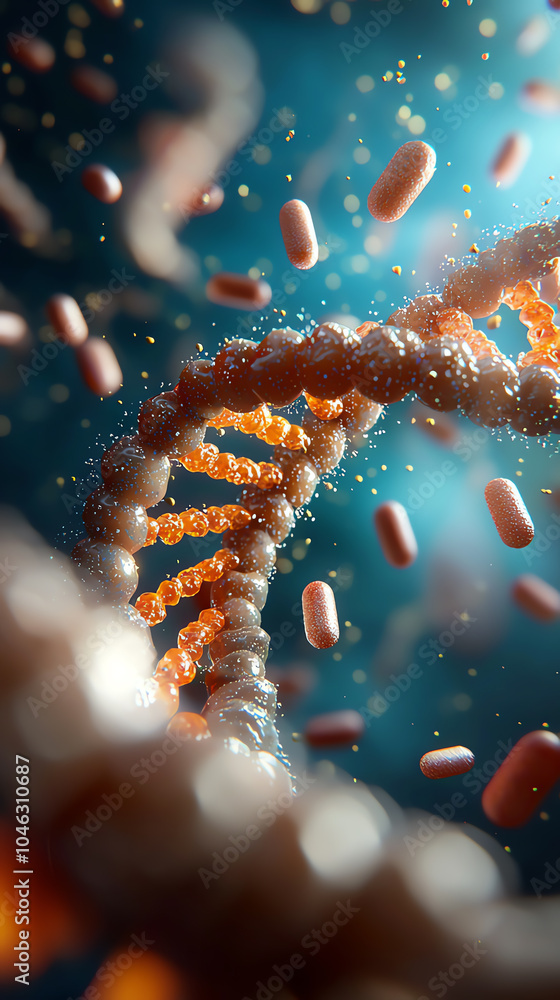 Poster exploring the intricacies of dna structure a visual journey into the world of genetic material and m
