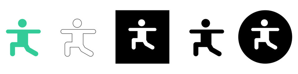 exercise yoga vector pictogram sign icon symbol ui and ux design, glyphs and stroke line