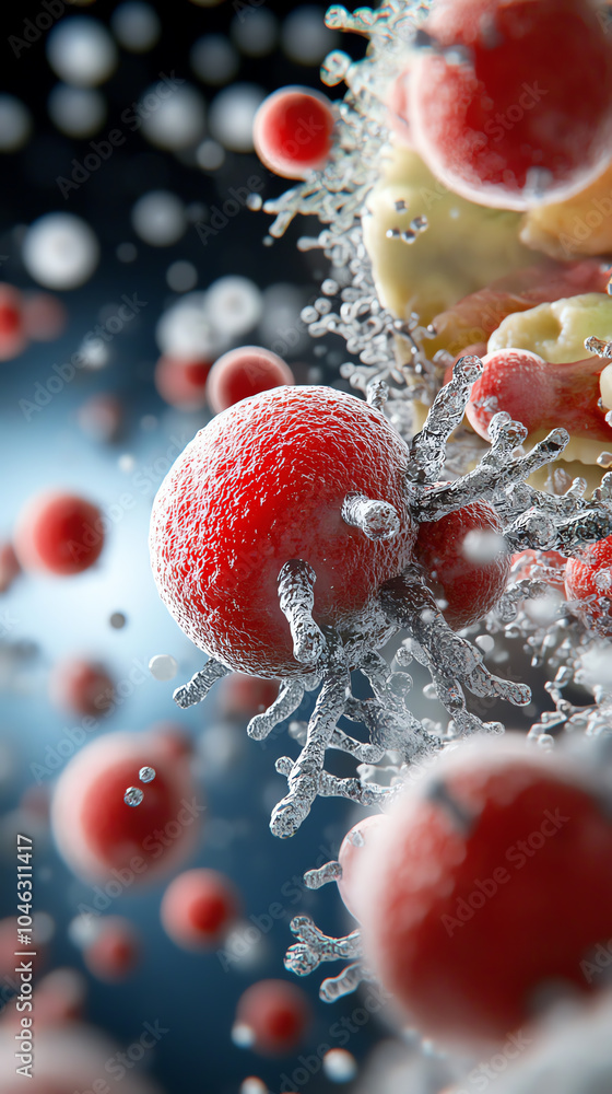 Poster exploring the microscopic world a detailed look at cells and microorganisms in action