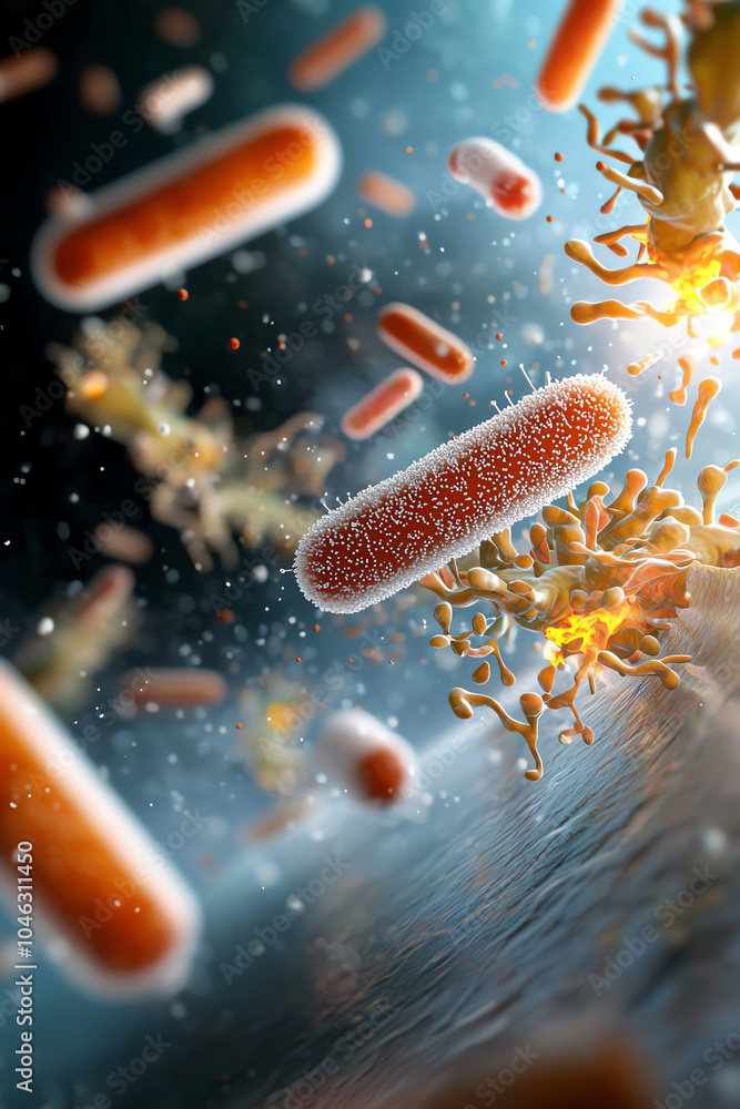 Poster microscopic wonders exploring the fascinating world of bacteria and viruses in our environment