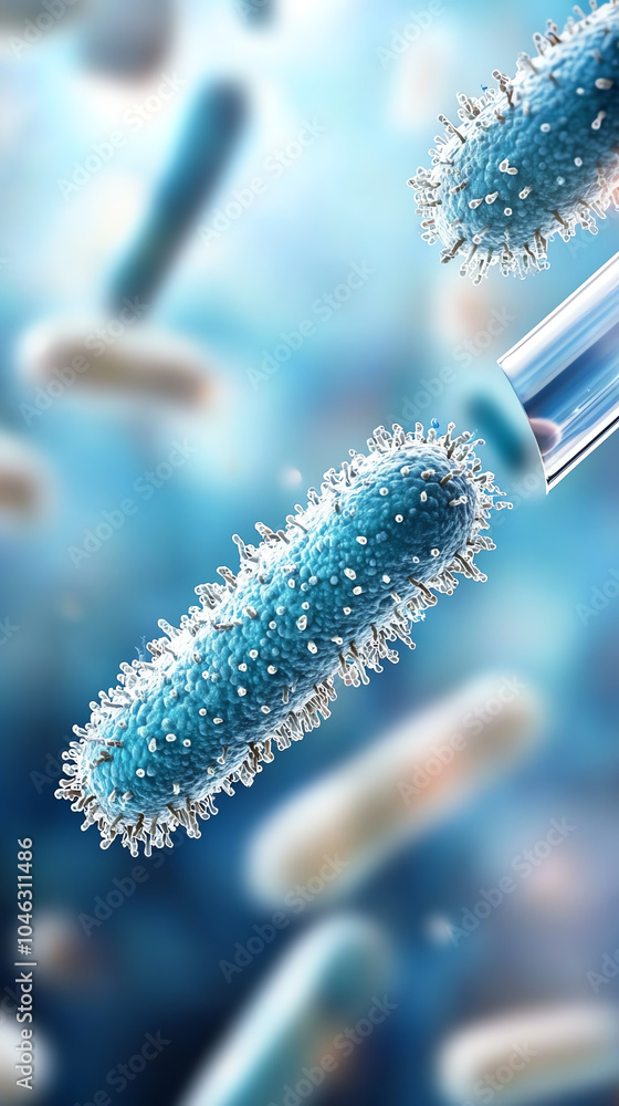 Poster exploring the microscopic world intriguing insights into bacteria and microorganisms in scientific r