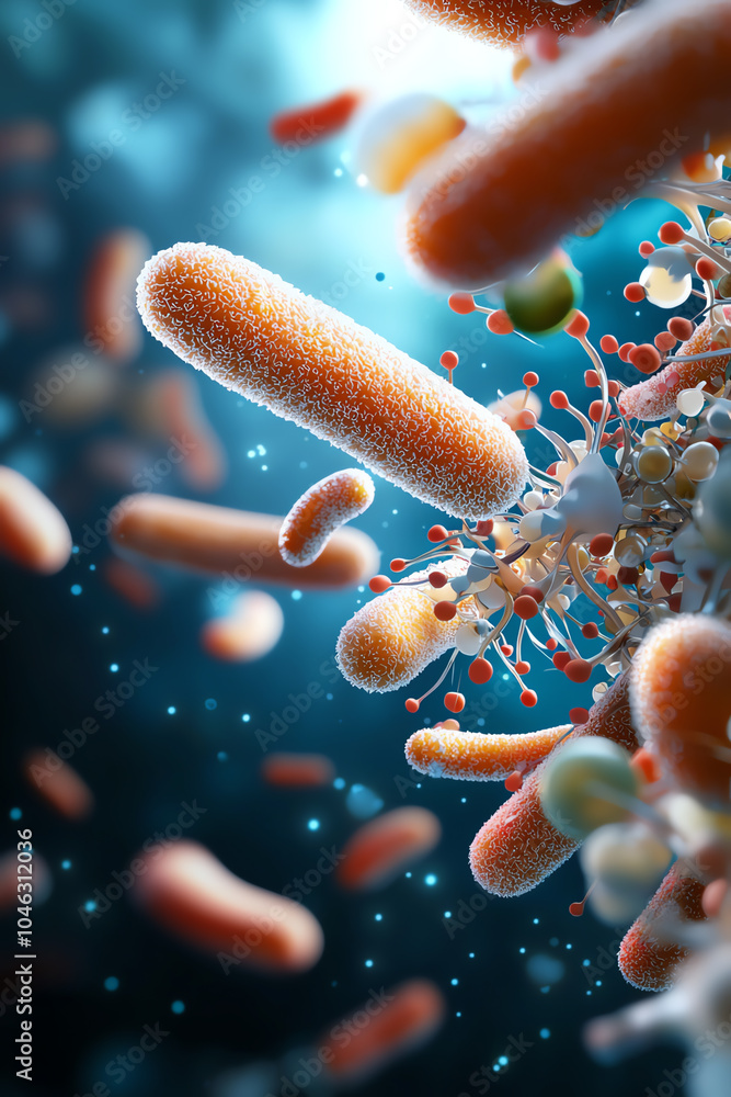 Poster exploring the microscopic world of bacteria a deep dive into microbial structures and their importan