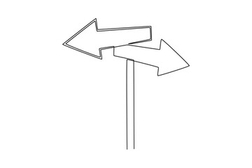 Fototapeta premium Traffic light concept. Single line draw design vector graphic illustration.