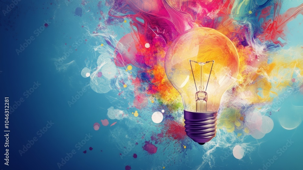 Aufkleber creative solutions banner: a banner that represents creative problem-solving, with visuals that sugg