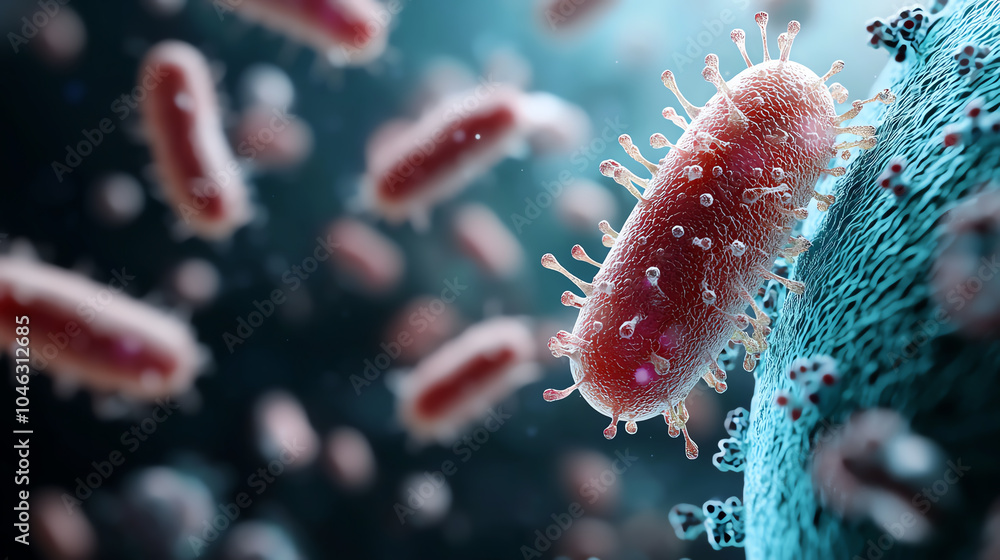 Poster microscopic world exploring the intricate structures and functions of bacteria and microorganisms