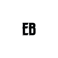 EB monogram logo design letter text name symbol monochrome logotype alphabet character simple logo