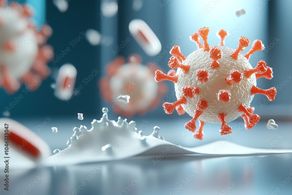 Poster visualizing the microscopic world an insight into virus structure and its implications for health an