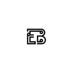 EB monogram logo design letter text name symbol monochrome logotype alphabet character simple logo