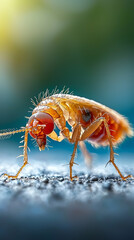 Fototapeta premium Close-up view of a vibrant insect a fascinating study of nature's tiny creatures