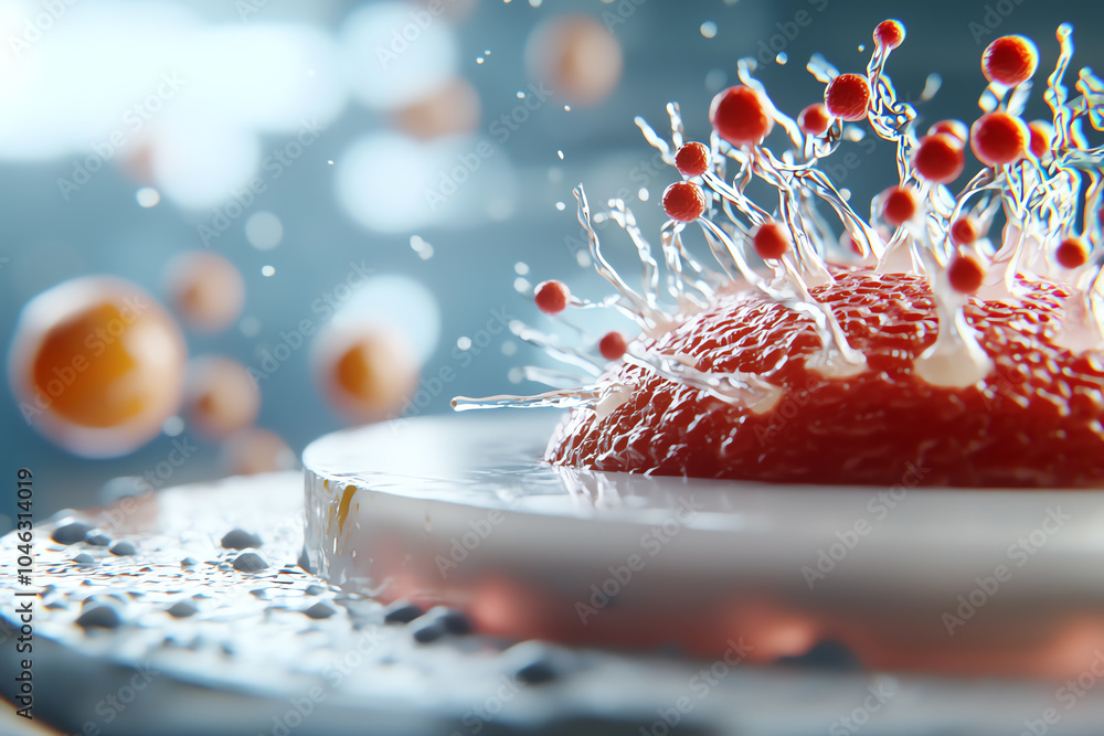Poster exploring cellular dynamics a close-up on microbial life and its impact on health and environment