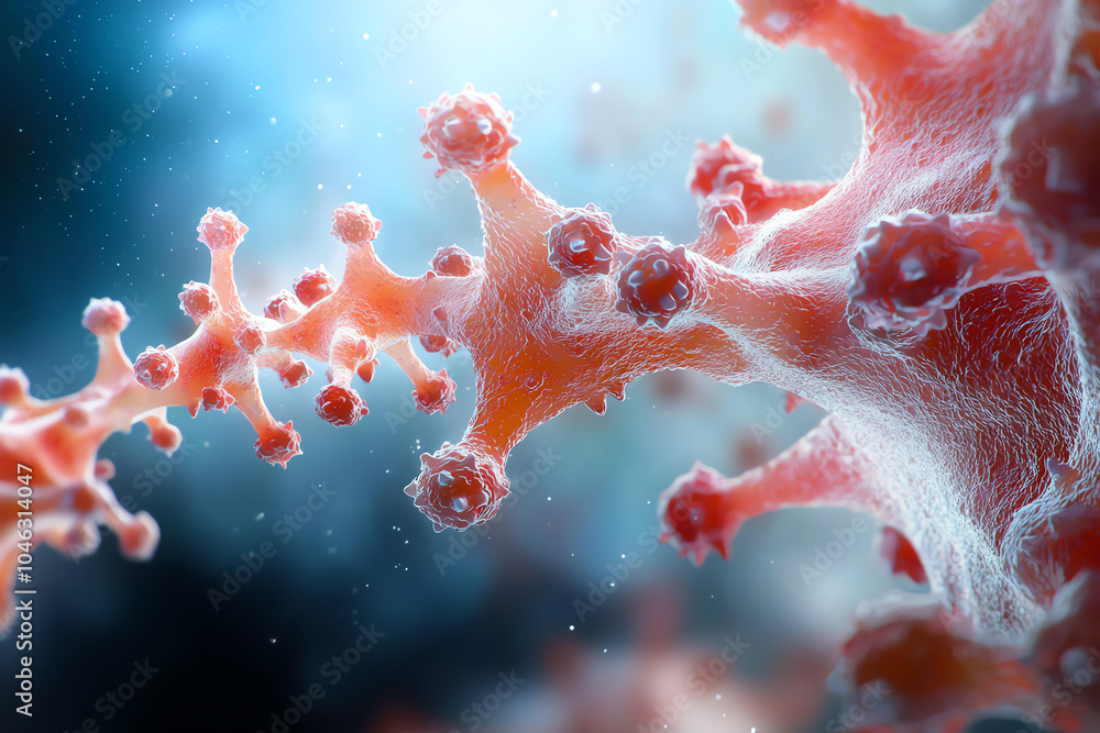 Poster microscopic insights exploring the complex structure of viral particles and their role in infectious